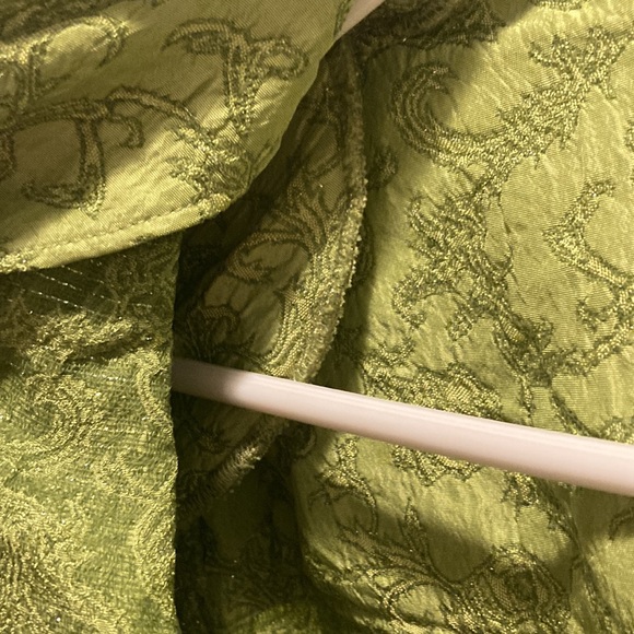 Apparenza lightweight lime green button up jacket with beautiful embroidery - Picture 8 of 10